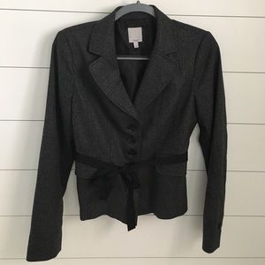 Halogen Nordstrom Gray and Black Check Blazer Sz 6
